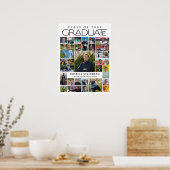 Absolvent 28 Fotocollage Modern Weiß Schwarz Poster (Küche)