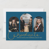 Absolvent | 3 Ankündigung von Arched Foto Collage (Vorderseite)