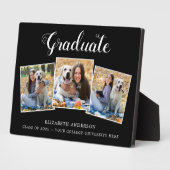 Absolvent 3 Foto Name School Abschluss Fotoplatte (Seite)