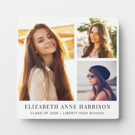 Absolvent 3 FotoCollage Fotoplatte (Vorderseite)