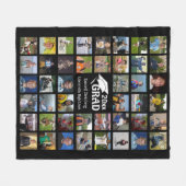 Absolvent 44 FotoCollage | Name und Schule Fleecedecke (Vorderseite (Horizontal))