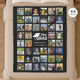 Absolvent 44 FotoCollage | Name und Schule Fleecedecke
