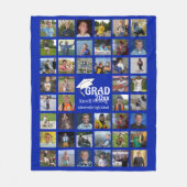 Absolvent 44 FotoCollage | Name und Schule Fleecedecke (Vorderseite)