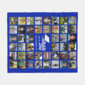 Absolvent 44 FotoCollage | Name und Schule Fleecedecke (Vorderseite (Horizontal))