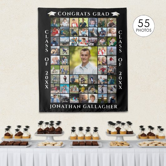 Absolvent 55 Fotocollage Herzlichen Glückwunsch zu Wandteppich