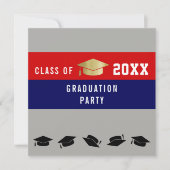 Absolvent/Abschlussfeier stilvoll Einladung (Vorderseite)