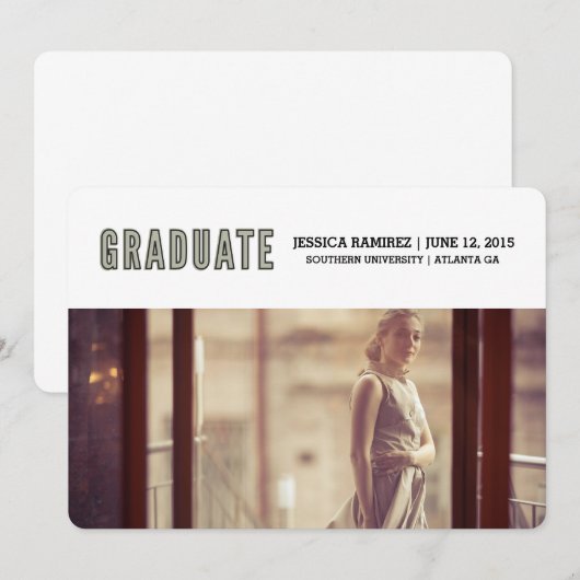 Absolvent Ankündigung (Vorne/Hinten)