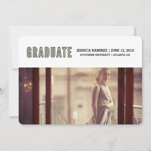 Absolvent Ankündigung (Vorderseite)