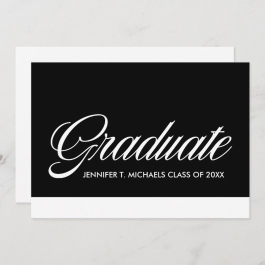 Absolvent Ankündigung (Vorne/Hinten)