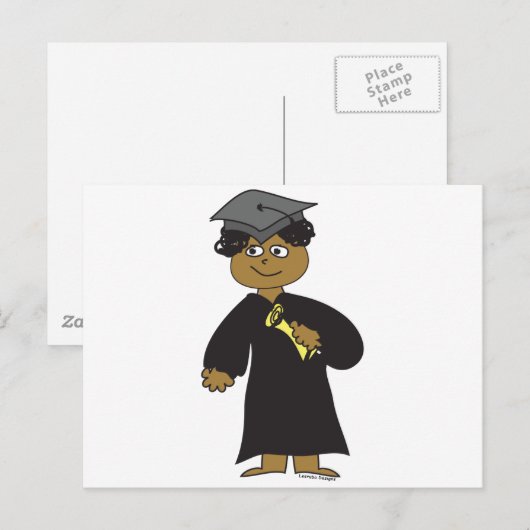 Absolvent Ankündigungspostkarte (Vorne/Hinten)