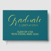 Absolvent Aquamarin Gästebuch (Vorderseite)