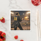 Absolvent Baseballspieler #11 Serviette (Beispiel)