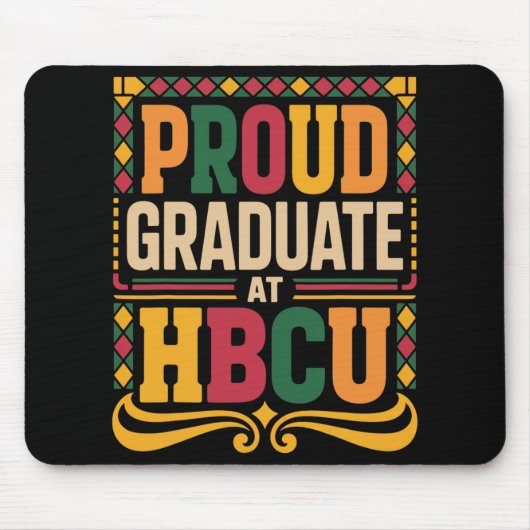 Absolvent Bei Hbcu Juneteenth Schule Historischer Mousepad (Vorne)
