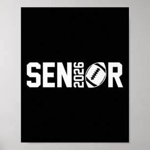 Absolvent Cl of 2026 Senior Football Player Gradua Poster