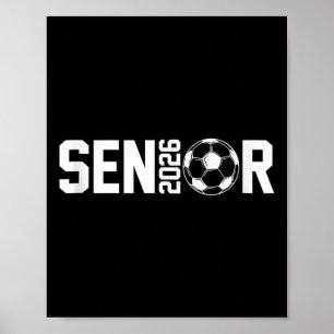 Absolvent Cl of 2026 Senior Soccer Player Graduati Poster