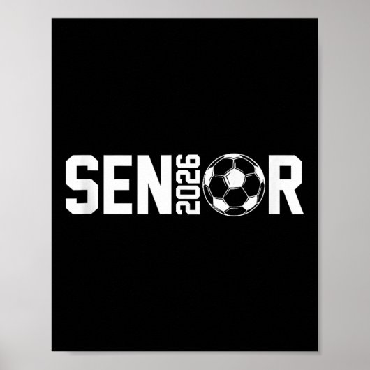 Absolvent Cl of 2026 Senior Soccer Player Graduati Poster (Vorne)