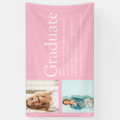 Absolvent Definition 2 Foto Modernes Rosa Banner (Vertikal)