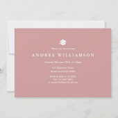 Absolvent Definition 2 Foto Modernes Rosa Einladung (Rückseite)