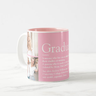 Absolvent Definition Modernes Foto Girly Pink Zweifarbige Tasse