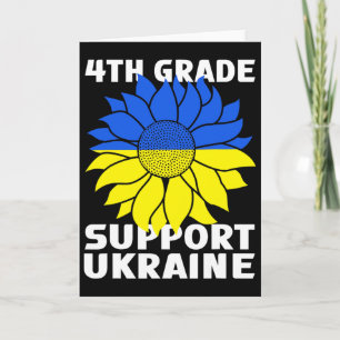 Absolvent der 4. Klasse Unterstützt Ukraine Ukrain Karte