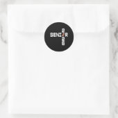 Absolvent der Abschlussklasse 2026 American Foo Runder Aufkleber (Tasche)