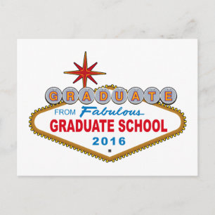 Absolvent der Fabulous Graduate School 2016 (Vegas Ankündigungspostkarte