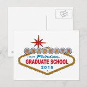 Absolvent der Fabulous Graduate School 2016 (Vegas Ankündigungspostkarte (Vorne/Hinten)