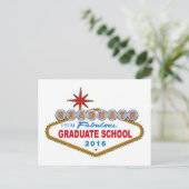 Absolvent der Fabulous Graduate School 2016 (Vegas Ankündigungspostkarte (Stehend Vorderseite)