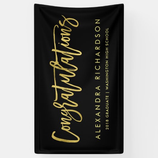 Absolvent der Imitat-Goldblick-Glückwunsch-| Banner (Vertikal)