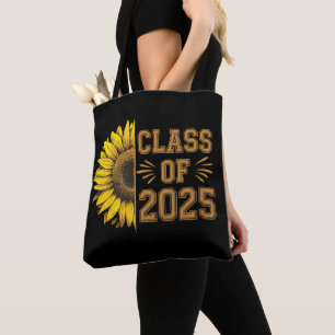 Absolvent der Klasse 2025 Sonnenblume Abschlussfei Tasche