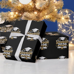 Absolvent der Klasse 2026 Abschluss 26 Stolz Famil Geschenkpapier