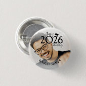 Absolvent der Klasse 2026 | Foto-Abschluss Button (Vorne & Hinten)