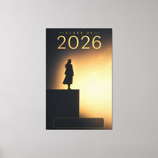 Absolvent der Klasse 2026 Future Horizon Design Leinwanddruck (Vorderseite)