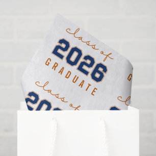 Absolvent der Klasse 2026 Minimalistisch Bold Mode Seidenpapier