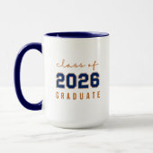 Absolvent der Klasse 2026 Minimalistisch Bold Mode Tasse (Links)