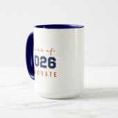 Absolvent der Klasse 2026 Minimalistisch Bold Mode Tasse (Vorderseite Links)