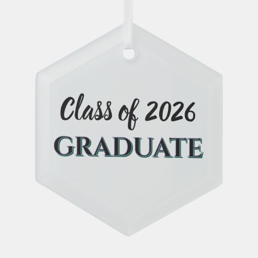 Absolvent der Klasse 2026 Ornament Aus Glas (Vorderseite)