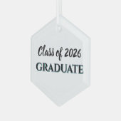 Absolvent der Klasse 2026 Ornament Aus Glas (Vorderseite Links)