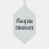 Absolvent der Klasse 2026 Ornament Aus Glas (Vorderseite Rechts)