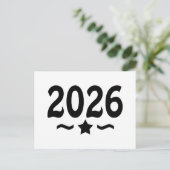 Absolvent der Klasse 2026 Stern Postkarte (Stehend Vorderseite)