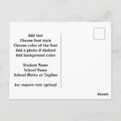 Absolvent der Klasse 2026 Stern Postkarte (Rückseite)