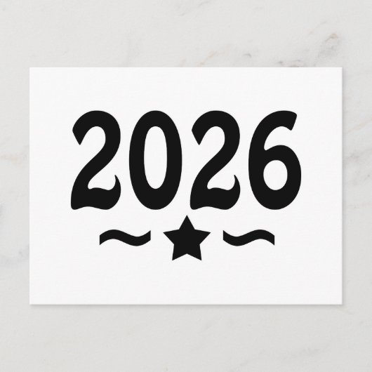 Absolvent der Klasse 2026 Stern Postkarte (Vorderseite)