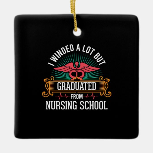 Absolvent der Krankenpflegerschule Keramikornament (Vorderseite)