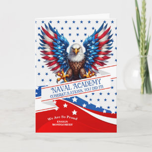 Absolvent der Marineakademie Amerikanischer Adler Karte