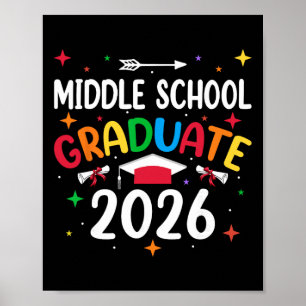 Absolvent der Mittelschule 2026 Kidssenior-Abschlu Poster