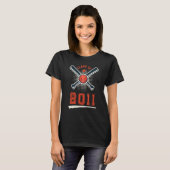 Absolvent der Schule 2011 Baseballspieler Sp T-Shirt (Vorne ganz)