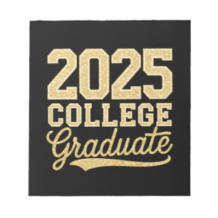Absolvent des Colleges 2025 Abschluss Senior Schoo Notizblock