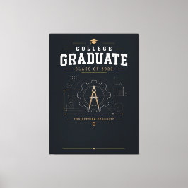 Absolvent des Custom College Ingenieurwesen 2026 Leinwanddruck