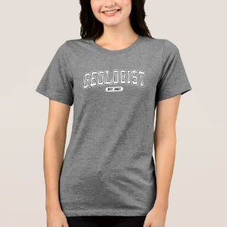 Absolvent des Geologiestudiums (Weißer Text) Tri-Blend Shirt