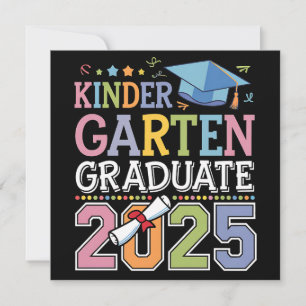 Absolvent des Kindergartens 2025 Abschluss Schule Einladung